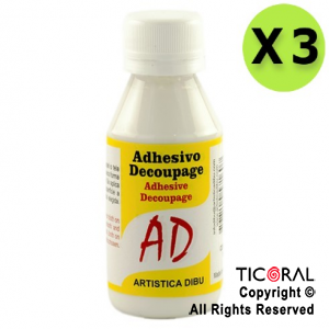 ACC.AD 080 ADHESIVO DECOUPAGE 100ML X 3 UNIDADES